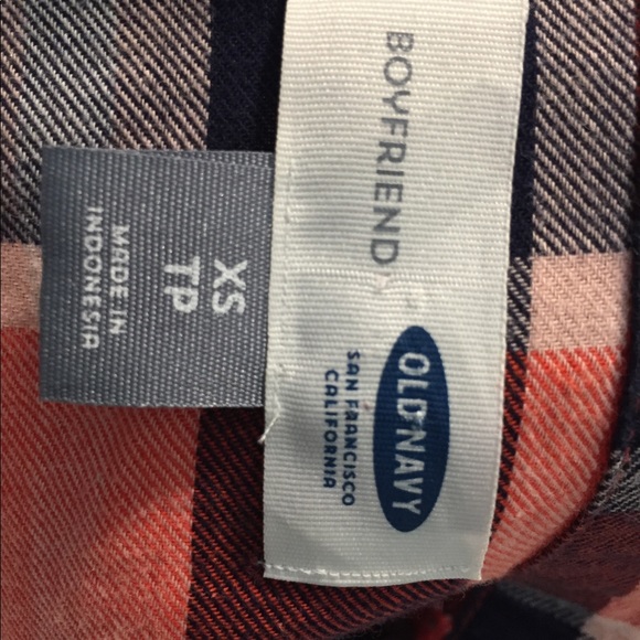 Old Navy Boyfriend Shirt Plaid XS-S - Picture 7 of 8
